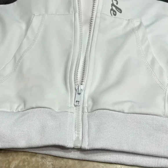 FUTURE MUSCLE ,hoodie zipper colorblock PTP 15”Moncton retro health gym Y2K - Picture 5 of 15